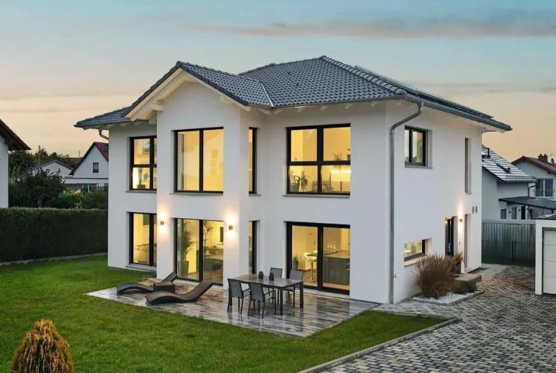 Mẫu nhà 2 tầng sân vườn thường được xây ở khu vực nông thôn, khu dân cư xa thành thị