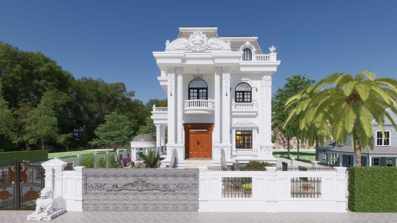 Tham khảo mẫu nhà 2 tầng 3 phòng ngủ 60m2 có gác lửng