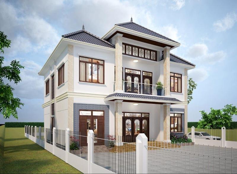 Nhà 2 tầng có gác lửng có không gian thoáng, phù hợp với nhiều phong cách kiến trúc