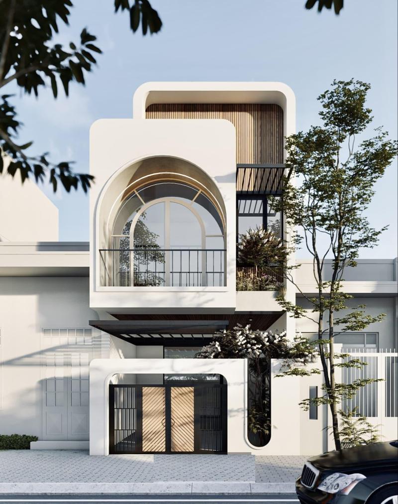 Mẫu thiết kế nhà 2 tầng 3 phòng ngủ 60m2 hiện đại sở hữu nét thẩm mỹ ấn tượng