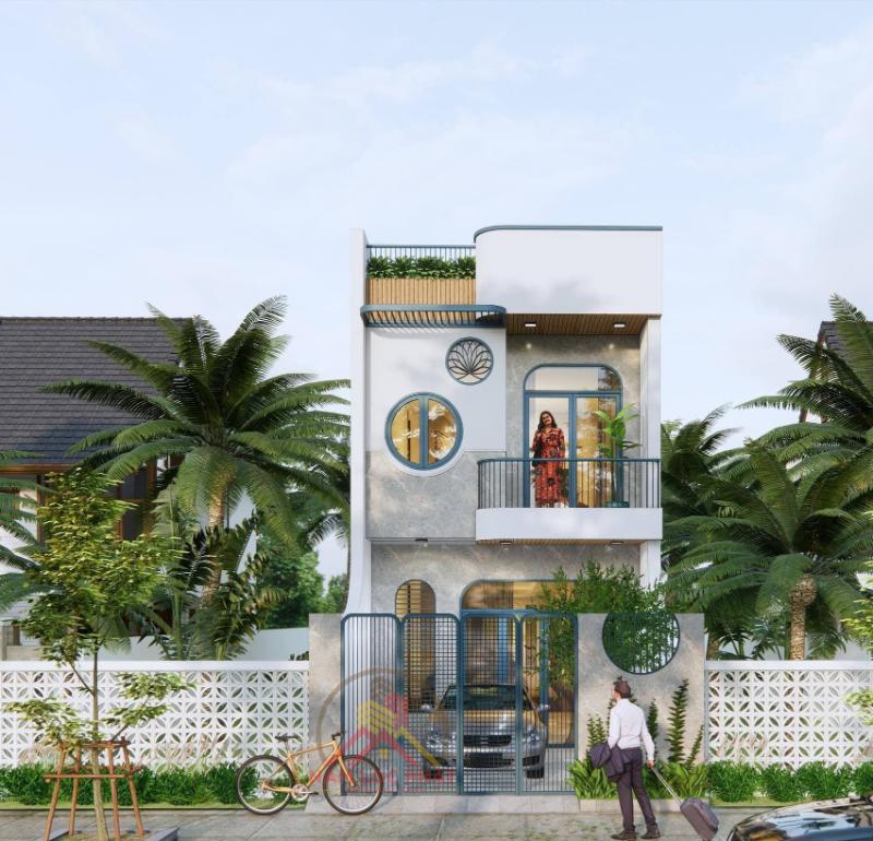 Mẫu nhà 2 tầng 6x15 phong cách tối giản giúp tiết kiệm nhiều kinh phí cho gia chủ 