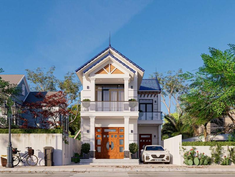 Mẫu thiết kế nhà 2 tầng chữ L 6x15m được yêu thích với khả năng tận dụng tối đa diện tích 