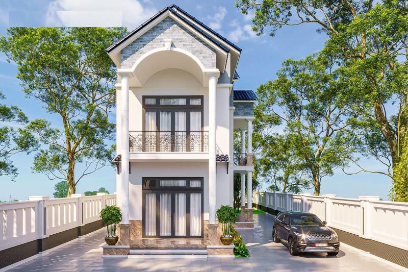 Mẫu nhà 2 tầng 6x15 mái Thái thu hút với diện mạo hiện đại, thời thượng 