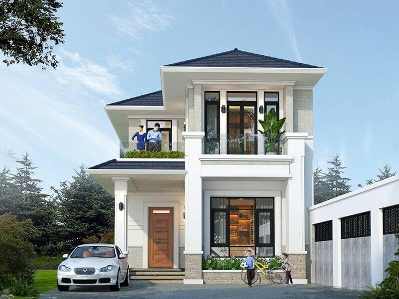 Mẫu thiết kế nhà 2 tầng 6x15 hình chữ L với rất nhiều những công năng hữu ích