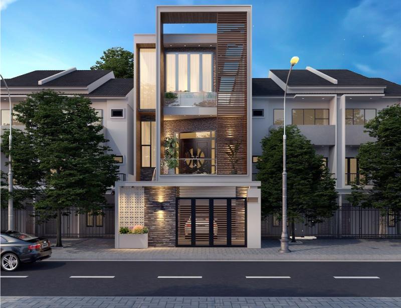 Mẫu thiết kế nhà 4x10m 3 phòng ngủ có diện mạo vững chãi