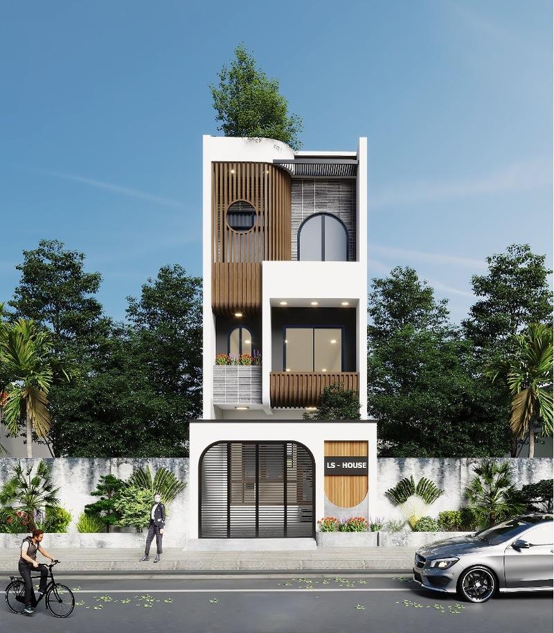 Tham khảo mẫu nhà 3 tầng 4x10m 3 phòng ngủ hiện đại