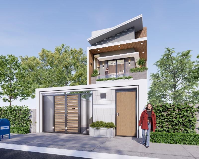 Mẫu thiết kế nhà 5x20m có sân vườn phù hợp với các gia đình có thành viên