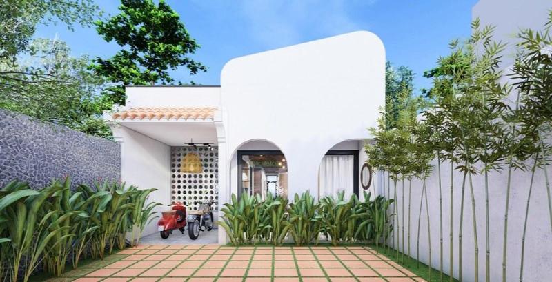 Mẫu thiết kế nhà 1 tầng 5x20m có sân vườn hiện đại