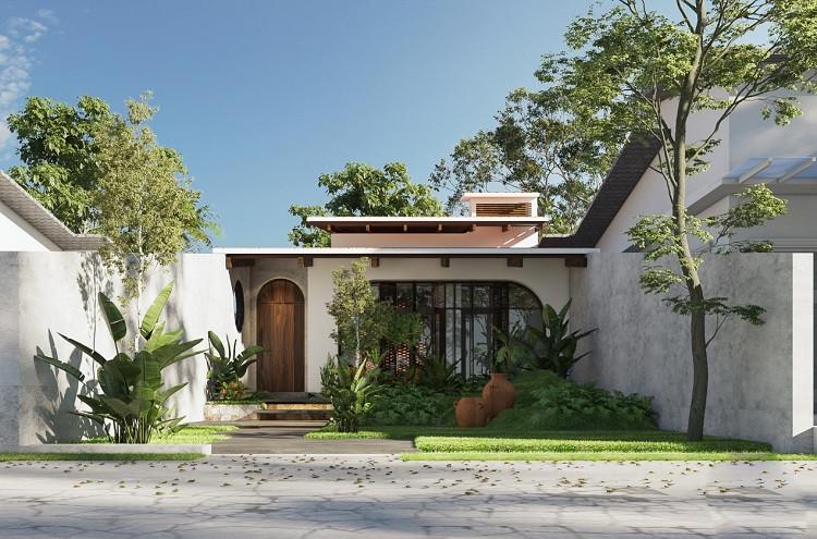 Mẫu nhà 1 tầng có sân vườn mang lại không khí trong lành hơn