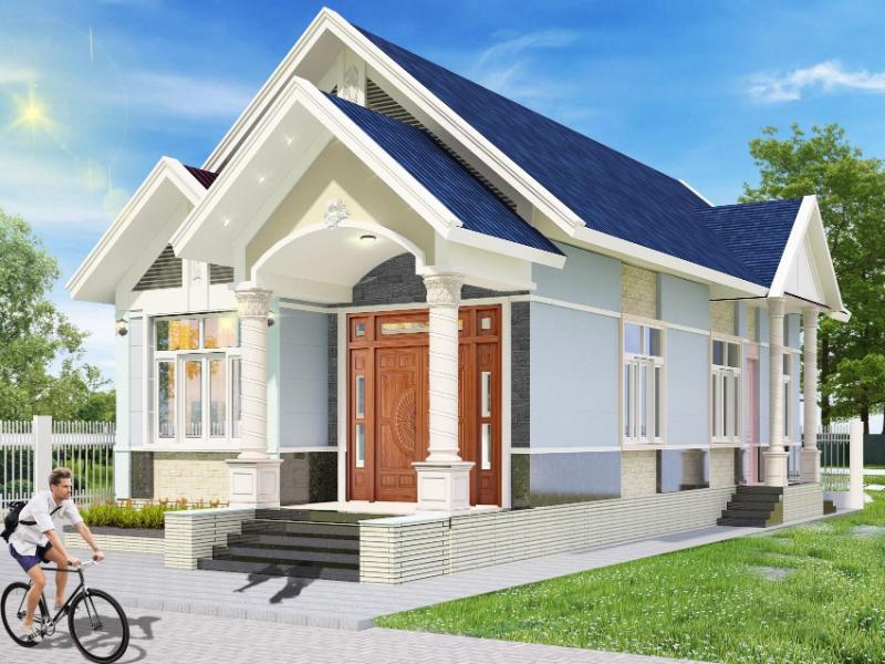 Mẫu thiết kế nhà cấp 4 mái Thái 6x12m sở hữu vẻ ngoài độc đáo