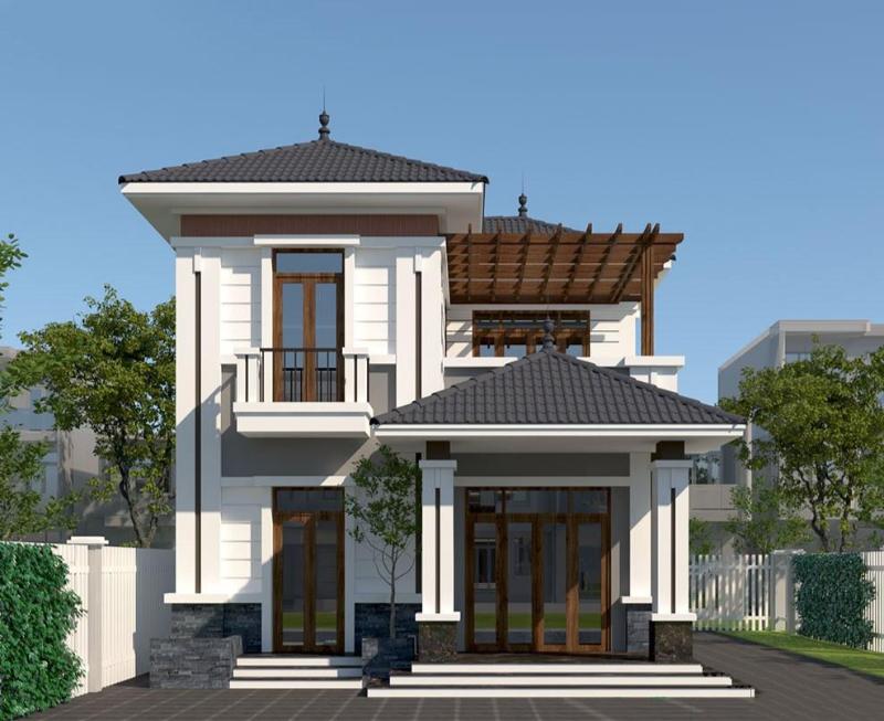 Mẫu thiết kế nhà biệt thự mặt tiền 8m sâu 12m được nhiều gia đình lựa chọn