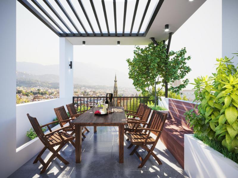 Thiết kế sân thượng phù hợp để đón gió và ánh sáng