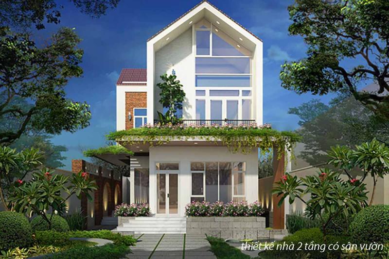 Mẫu thiết kế nhà ngang 4m dài 7m có sân vườn phù hợp với phong thủy