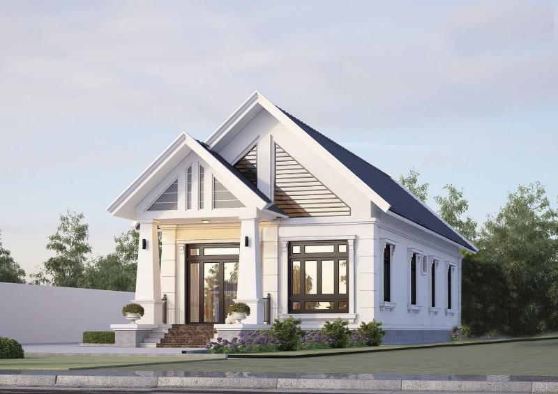 Thiết kế mặt tiền nhà ngang 6m theo phong cách hiện đại, tân thời