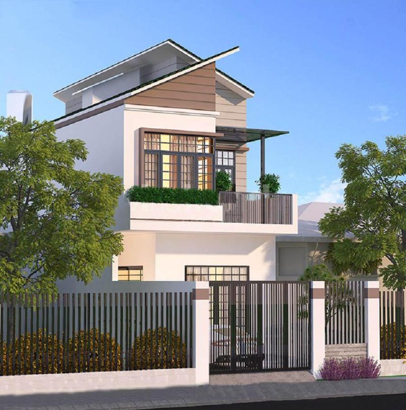 Mẫu thiết kế nhà ngang 6m dài 14m có sân vườn gần gũi với thiên nhiên