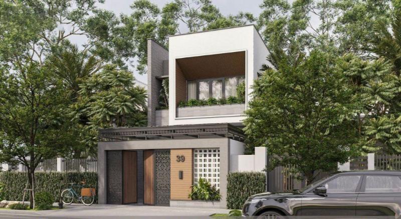 Mặt tiền trong thiết kế nhà ngang 6m dài 14m đẹp mắt