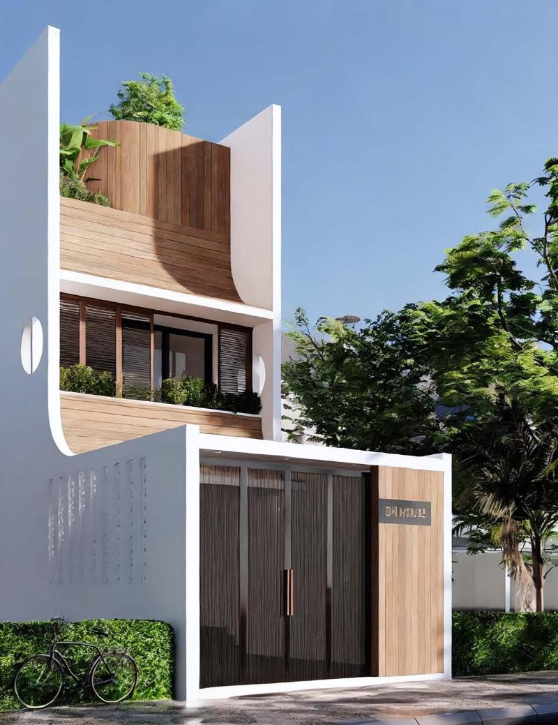 Mẫu thiết kế nhà ngang 6m dài 15m có giếng trời được nhiều gia chủ lựa chọn