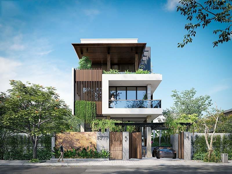 Thiết kế nhà 8x14 phong cách hiện đại