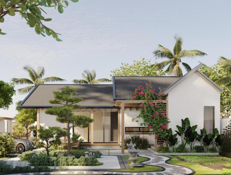 Tham khảo thiết kế nhà nhỏ đẹp có sân vườn diện tích 40m2