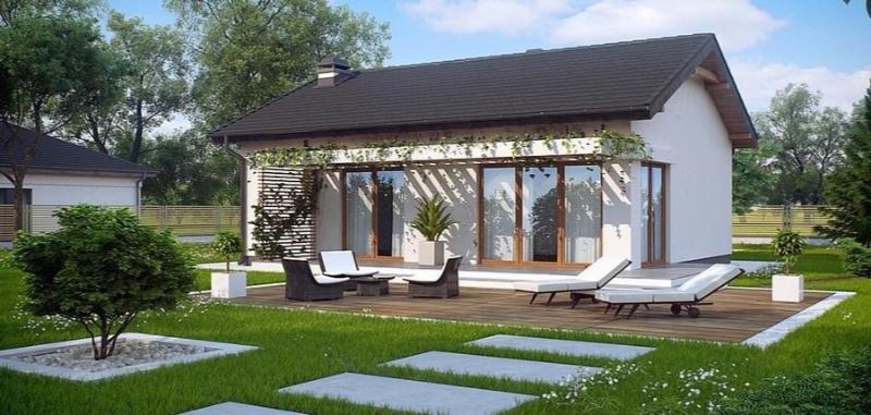 Mẫu thiết kế nhà nhỏ đẹp 40m2 có sân vườn mang lại không gian gần gũi với thiên nhiên