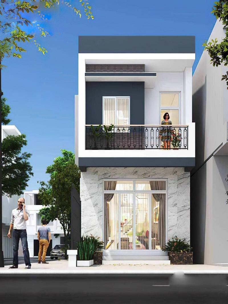 Tham khảo thiết kế nhà nhỏ 2 tầng 40m2 sang trọng