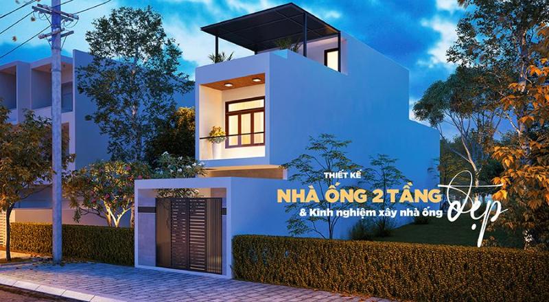 Mẫu nhà ống 2 tầng 4.5 x15 hình hộp độc đáo