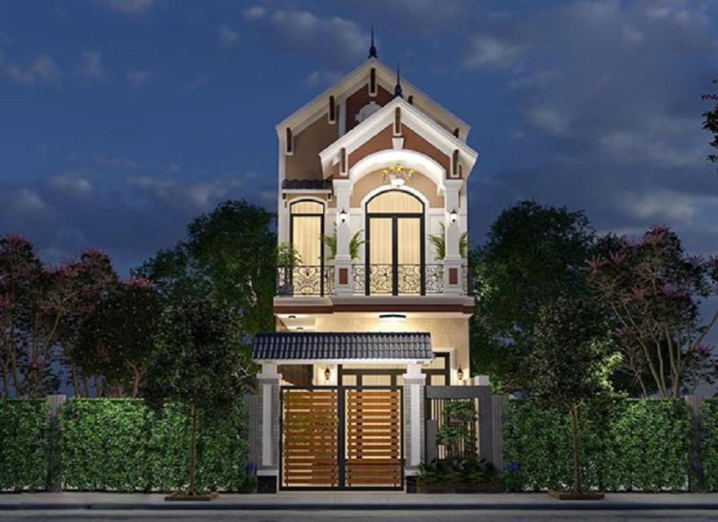 Mẫu nhà 2 tầng 5x16m mái Thái phổ biến tại Việt Nam