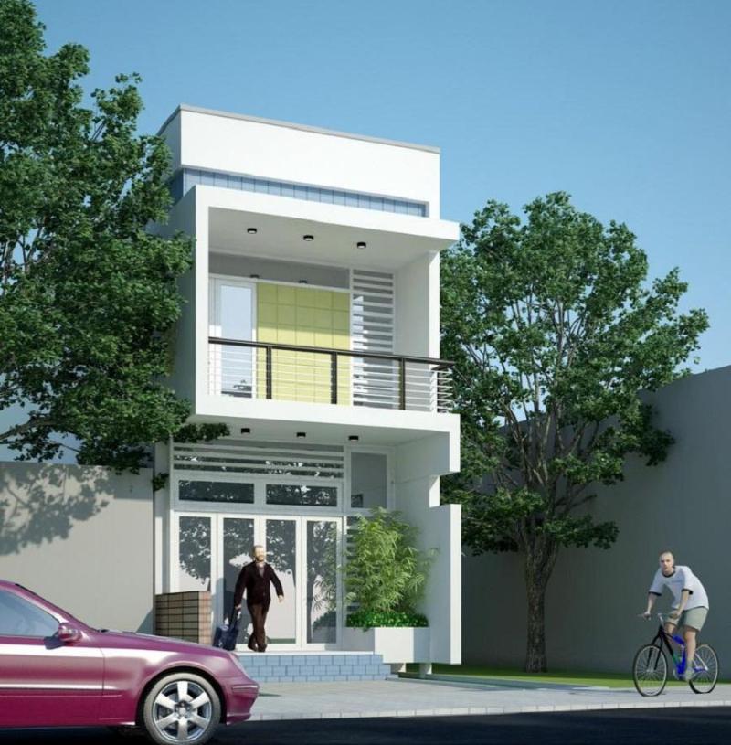 Mẫu nhà ống 2 tầng 1 tum diện tích 5x16m hiện đại