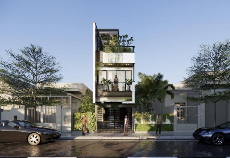 Thiết kế nhà ống mái bằng 6x20m được nhiều chủ đầu tư yêu thích