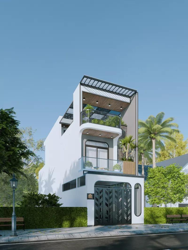 Thẩm mỹ của nhà ống mái bằng luôn có sự nổi bật, hiện đại