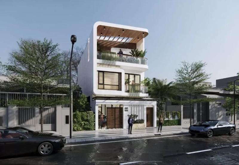 Tham khảo thiết kế nhà ống 6x20m 2 tầng 1 tum tối ưu công năng sử dụng