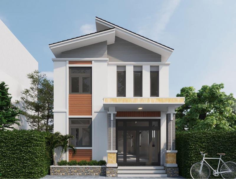 Nhà ống mái lệch thu hút sự chú ý với kiến trúc mới lạ, riêng biệt