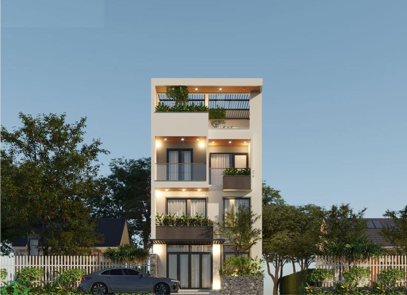 Mẫu nhà phố 4x16m có ban công đẹp được nhiều chủ đầu tư lựa chọn