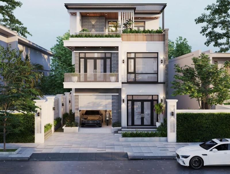Tham khảo mẫu nhà 3 tầng rộng 7m dài 10m sang trọng