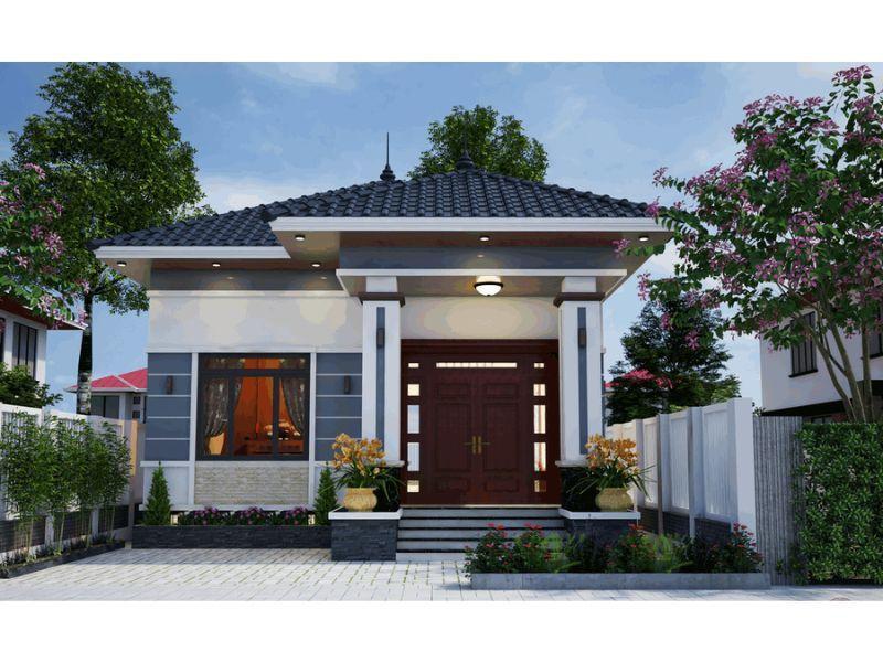 Mẫu nhà cấp 4 rộng 7m dài 11m có chi phí xây dựng rẻ