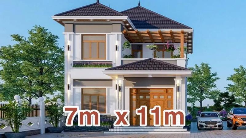 Chi phí xây dựng các thiết kế nhà rộng 7m dài 11m