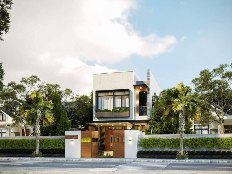 Mẫu thiết kế nhà rộng 7m dài 9m phong cách hiện đại dạng mái bằng