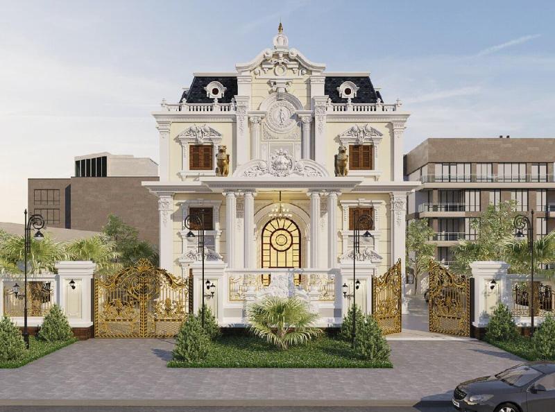 Mẫu thiết kế nhà vườn phong cách tân cổ điển diện tích 10x20m