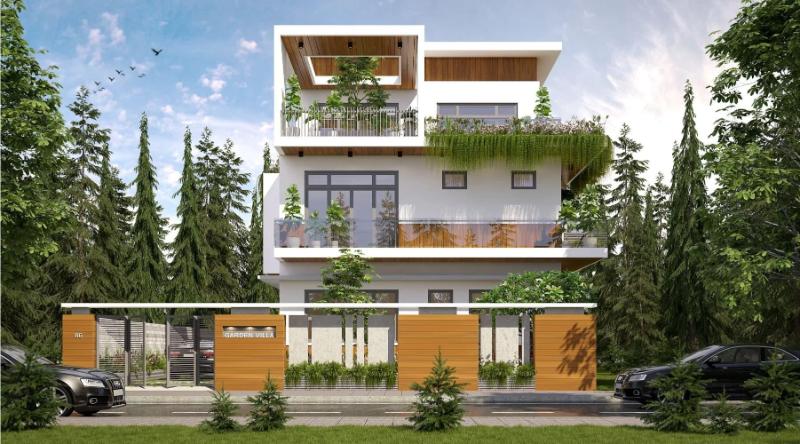 Thiết kế nhà vườn 10x20m 3 tầng nổi bật với kiến trúc lộng lẫy, choáng ngợp