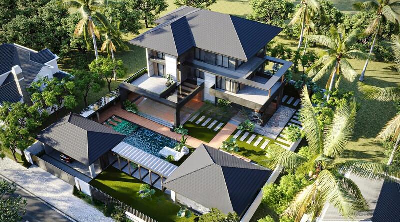 Nhà vườn đặc trưng với lối thiết kế mở, hạn chế tối đa việc phân chia không gian cứng