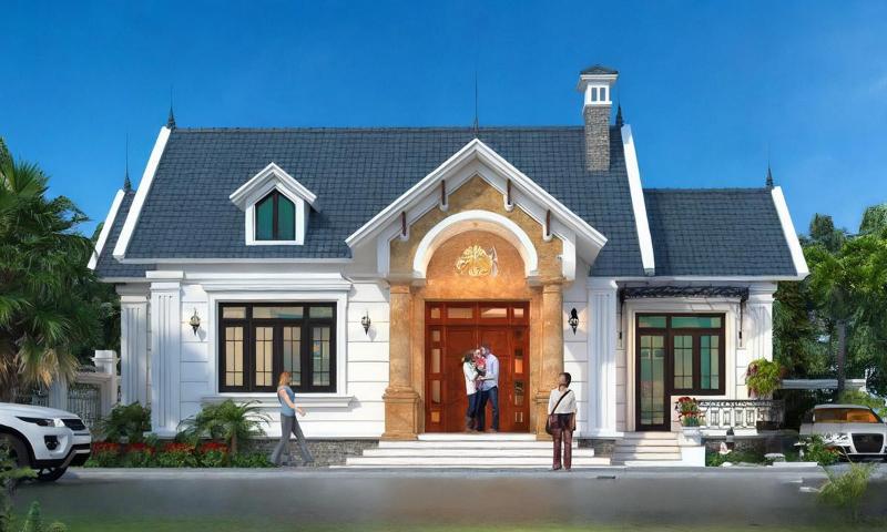 Thiết kế nhà vuông 10x10 1 tầng mang ý nghĩa phong thủy tốt