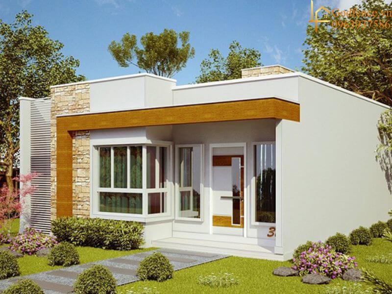 Mẫu thiết kế nhà vuông 10x10 1 tầng mái bằng có vẻ đẹp khó lỗi thời