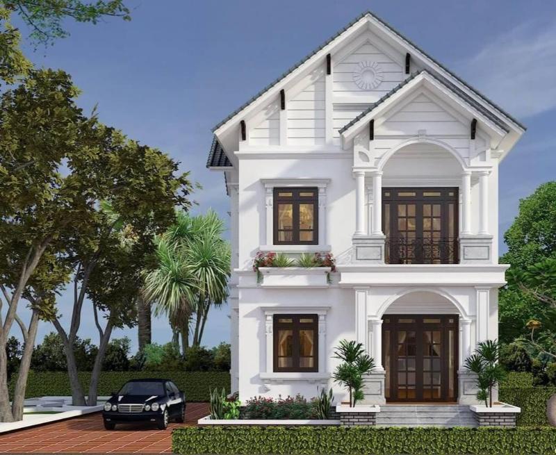 Tham khảo thiết kế nhà vuông mái Thái 10x10 2 tầng sang trọng