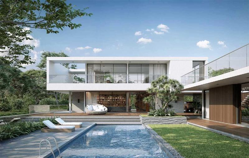 Mẫu thiết kế sân vườn theo phong cách Á Đông hiện đại kết hợp với các yếu tố truyền thống