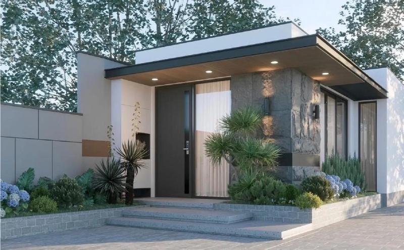 Mẫu thiết kế mặt tiền nhà phố 6m 1 tầng gara đáp ứng nhu cầu sử dụng của các thành viên