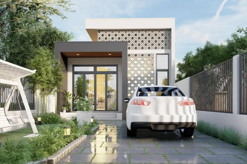 Bố trí gara ở vị trí phù hợp để đảm bảo được tính thẩm mỹ và tiện lợi cho căn nhà