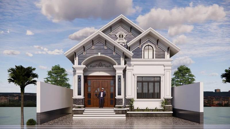 Mẫu mặt tiền nhà phố 6m 1 tầng 3 phòng ngủ thu hút nhiều sự chú ý của người nhìn