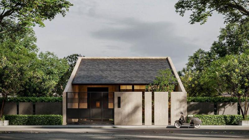 Thiết kế độc đáo của các mẫu mặt tiền nhà phố 1 tầng ngang 6m có sân vườn