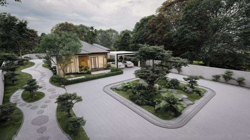 Bố trí sân vườn nhỏ trước nhà cấp 4 giúp tăng tính thẩm mỹ cho toàn bộ căn nhà