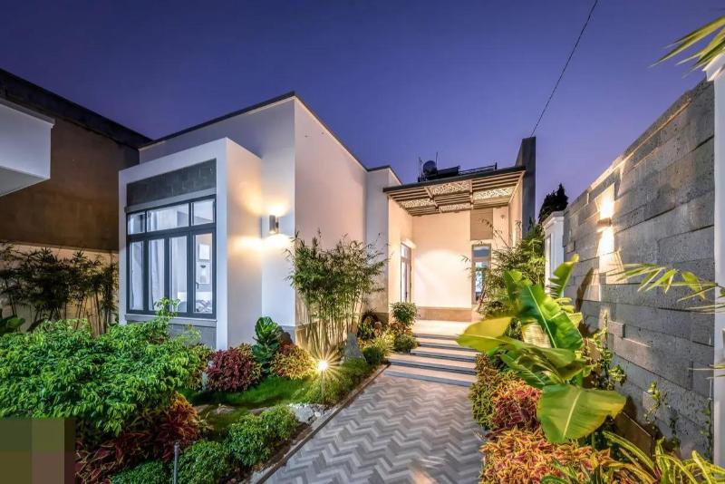 Ý tưởng thiết kế sân vườn trước nhà cấp 4 mái bằng đẹp